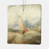 Vintages Seeschiff Seascape von Joseph Turner Keramikornament (Links)