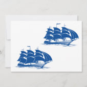 Vintages Seeschiff Seefahrerkletter Einladung (Vorderseite)