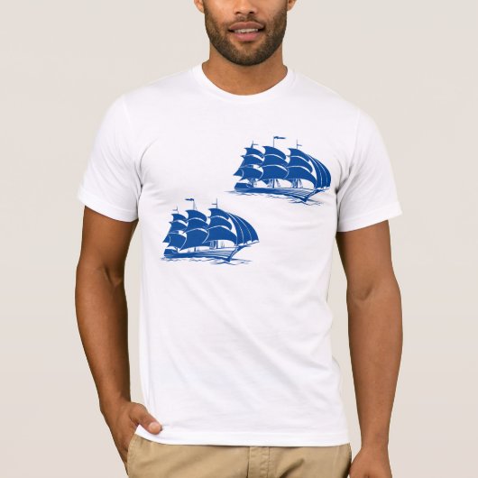 Vintages Seeschiff Seefahrerkletter T-Shirt (Vorderseite)