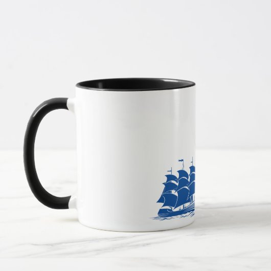 Vintages Seeschiff Seefahrerkletter Tasse (Links)