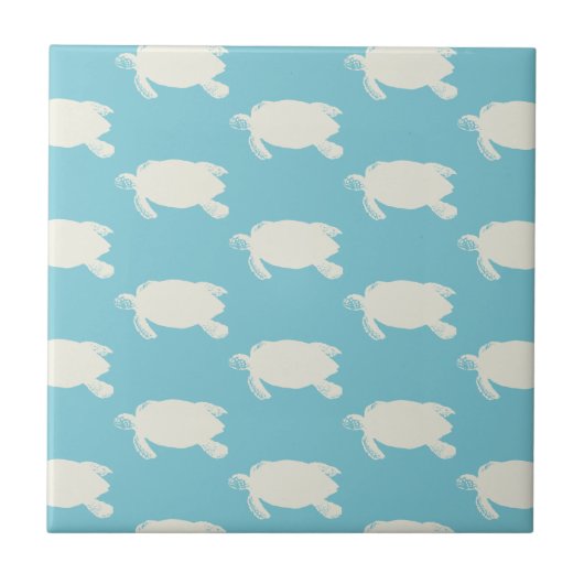 Vintages Seeschildkröte-Muster Fliese (Vorderseite)