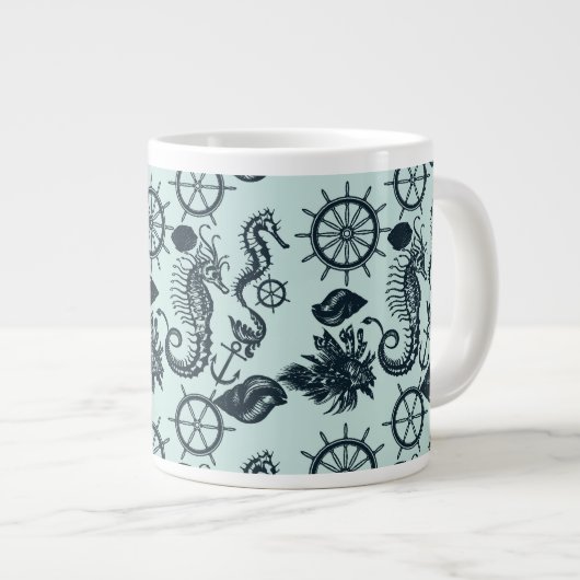 Vintages Seeteufel Jumbo-Tasse (Vorderseite Rechts)