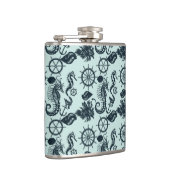 Vintages Seetier-Muster Flachmann (Rechts)