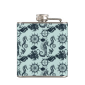 Vintages Seetier-Muster Flachmann (Rückseite)