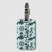 Vintages Seetier-Muster Gepäckanhänger (Vorderseite Vertikal)