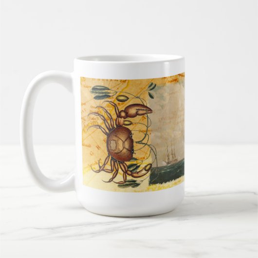 Vintages Segel-Piratenschiff Kaffeetasse (Links)