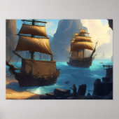 Vintages Segel-Poster Poster (Vorne)