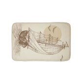 Vintages Segelboot Badematte (Vorderseite)
