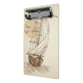 Vintages Segelboot Mini Klemmbrett (Gewinkelt2)