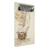 Vintages Segelboot Mini Klemmbrett (Schrägansicht)