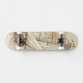 Vintages Segelboot Skateboard (Horizontal)