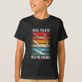 Vintages Segelflugzeug-Pilot-Gleitgeschenk T-Shirt