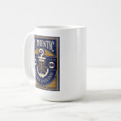 Vintages Segeln-Plakat Kaffeetasse (Vorderseite Links)