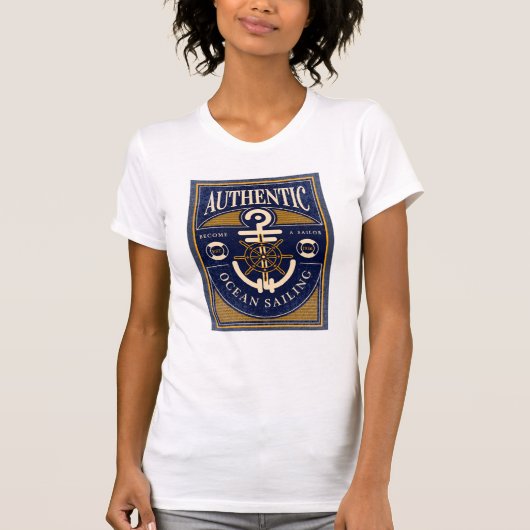 Vintages Segeln-Plakat T-Shirt (Vorderseite)