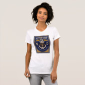Vintages Segeln-Plakat T-Shirt (Vorne ganz)