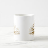 Vintages Segeln-Schiff Kaffeetasse (Mittel)