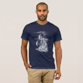 Vintages Segeln-Schiff T-Shirt (Vorne ganz)