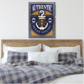 Vintages Segelposter Leinwanddruck (Insitu (Schlafzimmer))