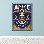 Vintages Segelposter Leinwanddruck (Insitu (Holzboden))