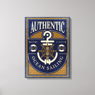 Vintages Segelposter Leinwanddruck