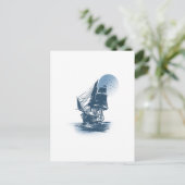 Vintages Segelschiff - Farbe wählen Postkarte (Stehend Vorderseite)