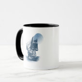 Vintages Segelschiff - Farbe wählen Tasse (Vorderseite Links)
