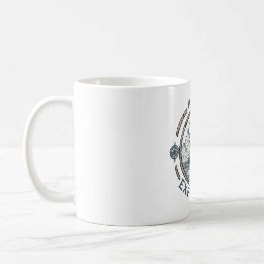 Vintages Segelschiff und Wasserzeichen Kaffeetasse (Links)