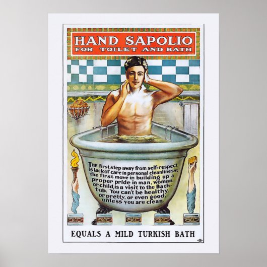 Vintages Seifenplakat - Handbügel Poster (Vorne)