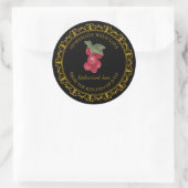 Vintages, selbstgefertigtes Redcurrant-Jam-Label Runder Aufkleber (Tasche)