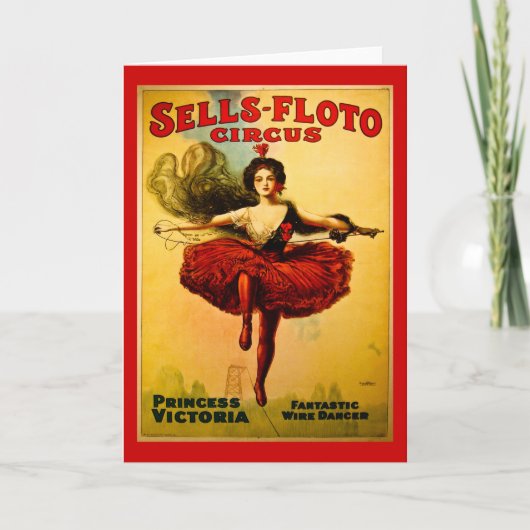 Vintages Sells Floto Circus Poster Karte (Vorderseite)