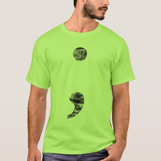 Vintages Semikolon-Shirt T-Shirt (Vorderseite)