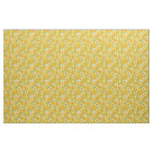 Vintages Senf-Gelb-BlumenBlumen-Muster Stoff (Yard (91,4 cm))