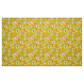 Vintages Senf-Gelb-BlumenBlumen-Muster Stoff (Fat Quarter (45,7 x 55,9 cm))