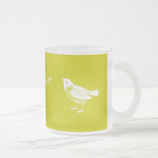 Vintages Senf-Gelb-weltbeste Großmutter-Tasse Mattglastasse (Rechts)