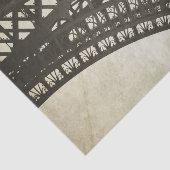 Vintages Sepia Eiffel Tower Arch Decoupage Seidenpapier (Ausschnitt)