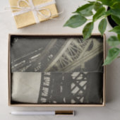 Vintages Sepia Eiffel Tower Arch Decoupage Seidenpapier (Geschenk)