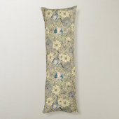 Vintages Sepia floral Seitenschläferkissen (Rückseite (Vertikal))