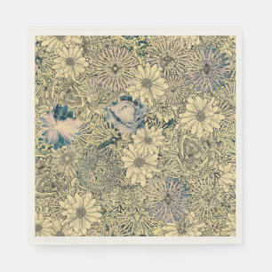 Vintages Sepia floral Serviette