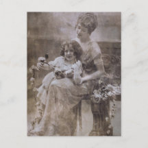 Vintages Sepia Mother & Child Portrait