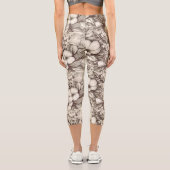 Vintages Sepia-Muster (10) Capri Leggings (Rückseite)