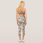 Vintages Sepia-Muster (10) Capri Leggings (Rückseite)