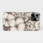 Vintages Sepia-Muster (10) iPhone Hülle (Rückseite (Horizontal))