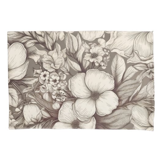 Vintages Sepia-Muster (10) Kissenbezug (Vorderseite-Links)