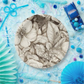 Vintages Sepia-Muster (10) Pappteller (Party)