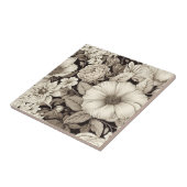 Vintages Sepia-Muster (12) Fliese (Seite)