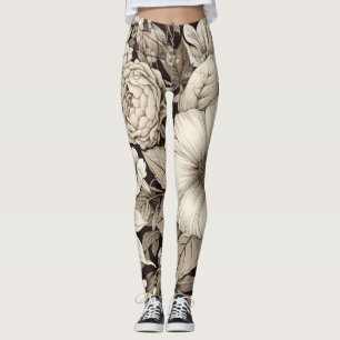 Vintages Sepia-Muster (12) Leggings