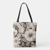 Vintages Sepia-Muster (12) Tasche (Rückseite)