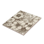 Vintages Sepia-Muster (13) Fliese (Seite)