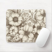 Vintages Sepia-Muster (13) Mousepad (Mit Mouse)