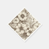 Vintages Sepia-Muster (13) Serviette (Ecke)